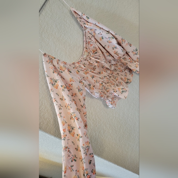 GB Gianni Bini Juniors floral crop top short puffy sleeve size Med / multi-color - Picture 2 of 6